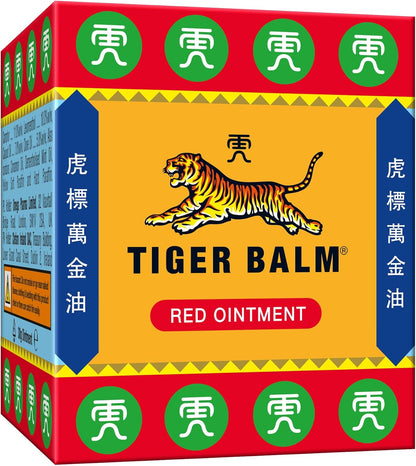 Tiger Balm Red Ointment, Effective Herbal Pain Relief for Muscle & Back Pain, 30g