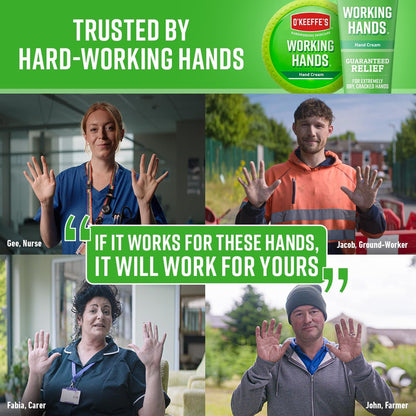 O’Keeffe’s Working Hands - Hand Cream for Extremely Dry, Cracked Hands, Instantly Boosts Moisture Levels 96g Jar