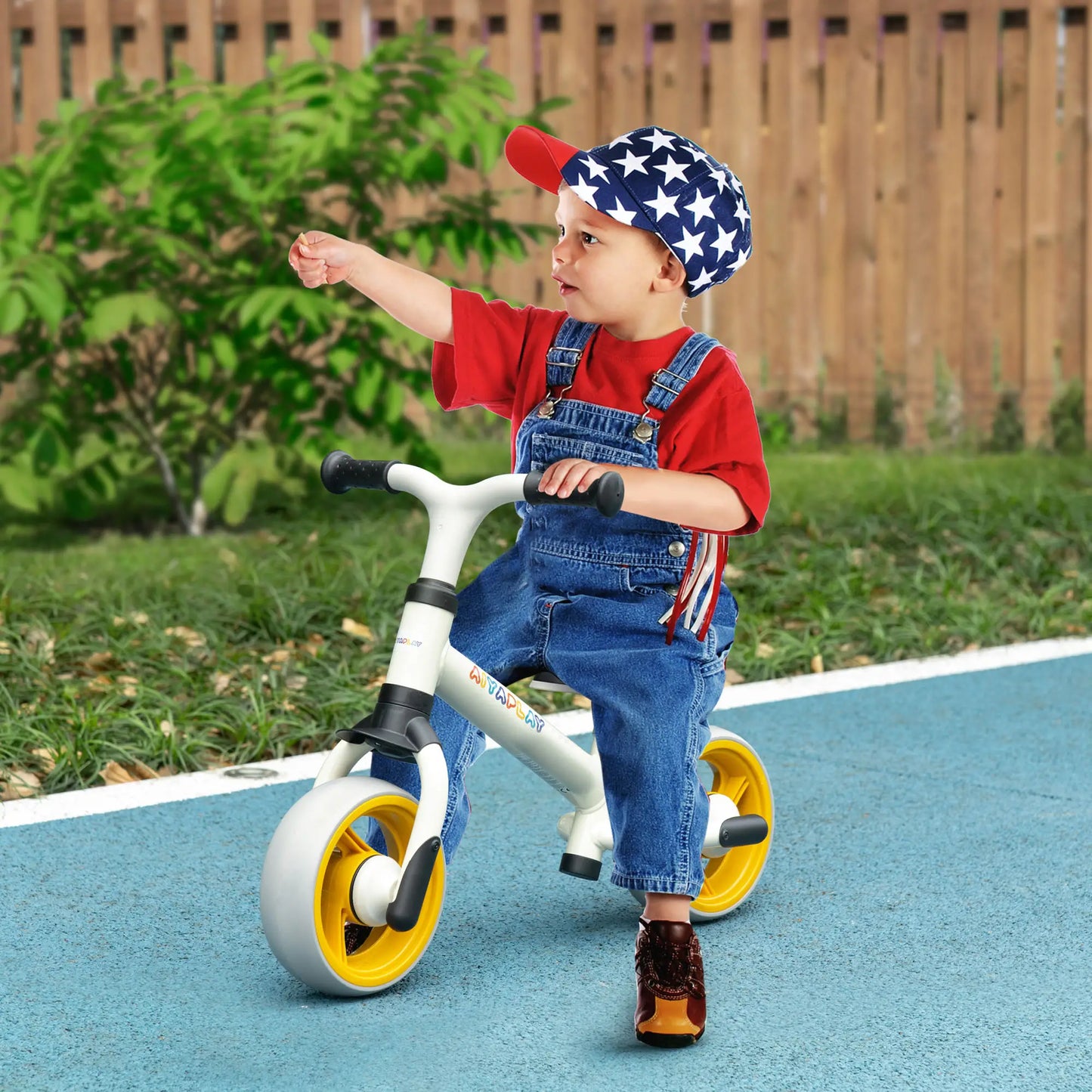 AIYAPLAY 8" Balance Bike, Lightweight Training Bike for Children with Adjustable Seat, EVA Wheels