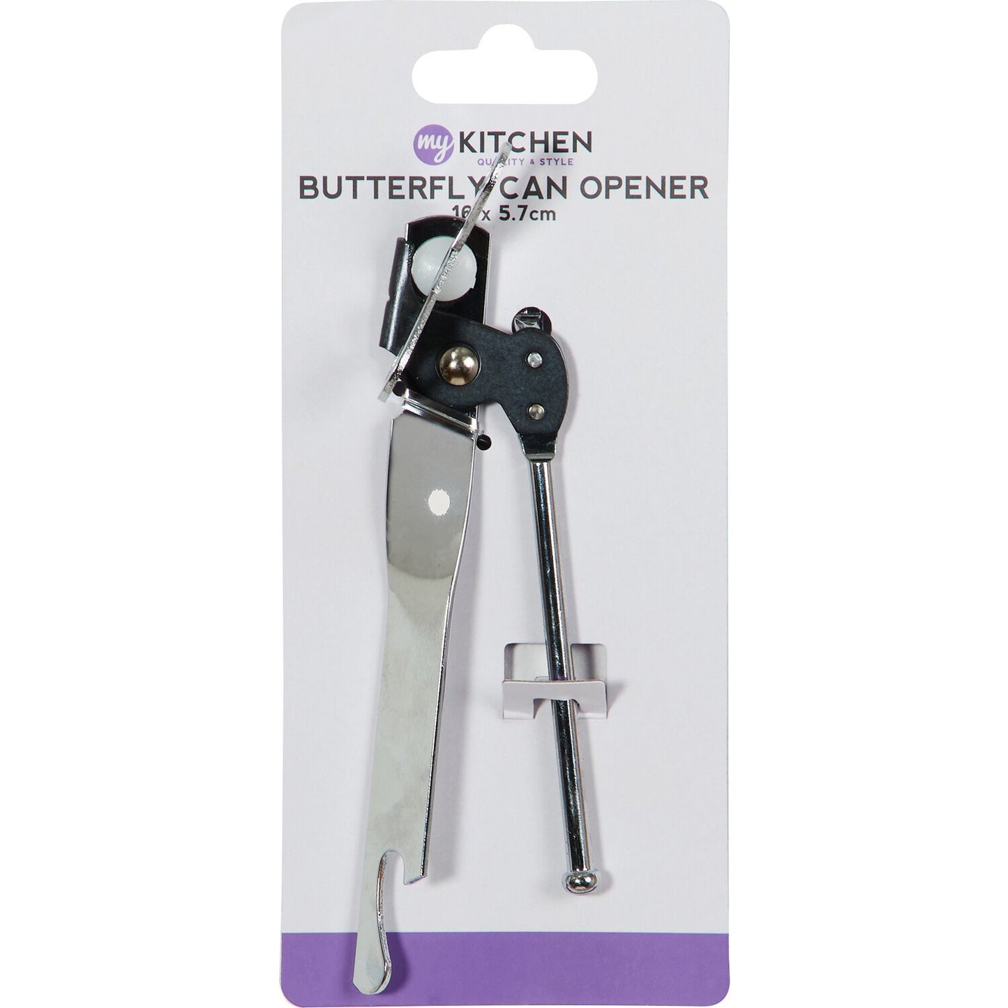My Kitchen Butterfly Food Tin Can Bottle Jar Opener Metal Steel Cutter 2 Pcs - Chrome