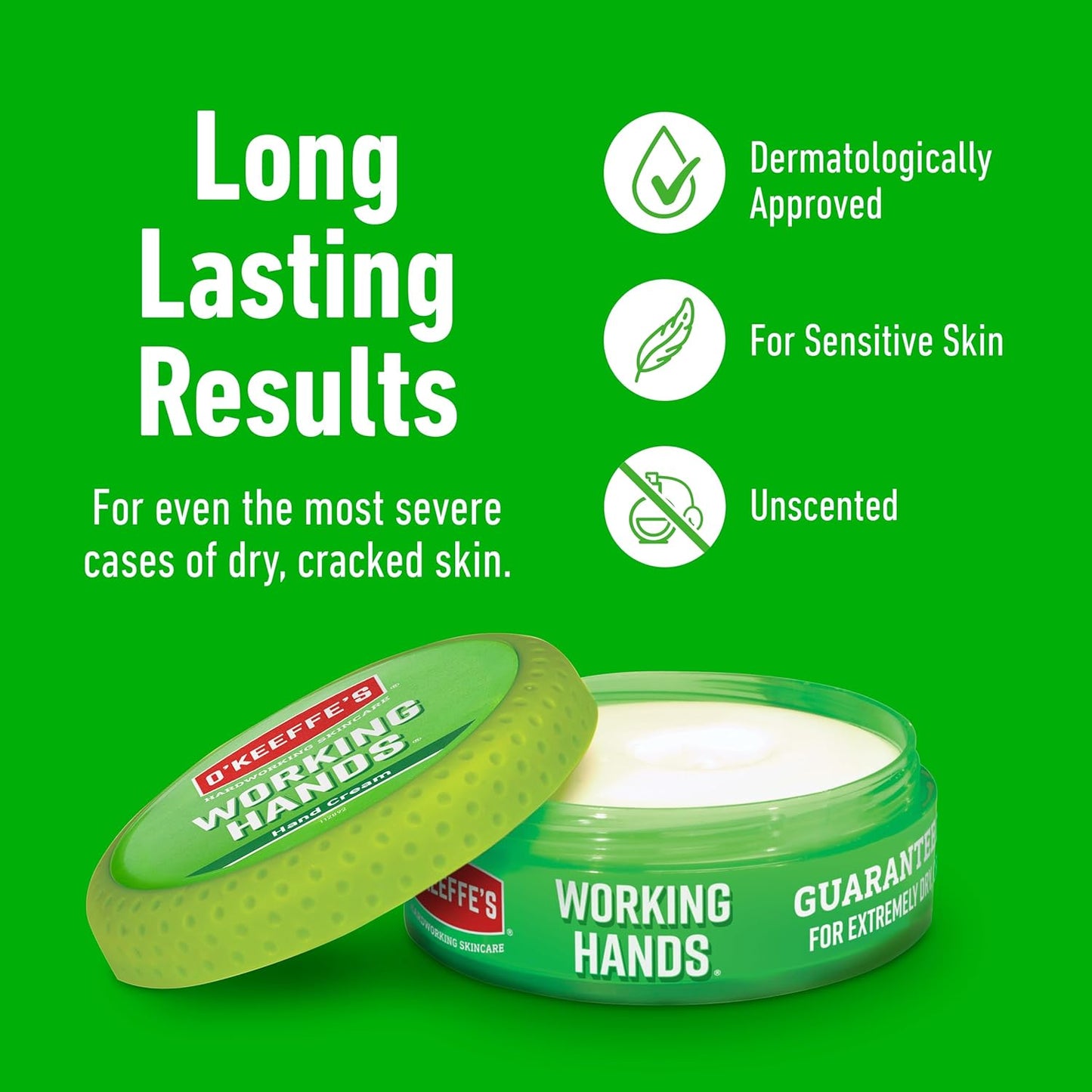 O’Keeffe’s Working Hands - Hand Cream for Extremely Dry, Cracked Hands, Instantly Boosts Moisture Levels 96g Jar