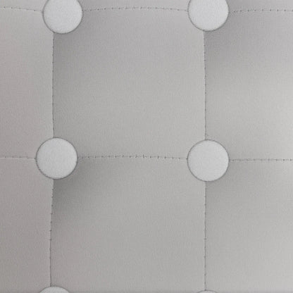 HOMCOM Velvet-Feel Square Ottoman Lightweight Footstool - Light Grey