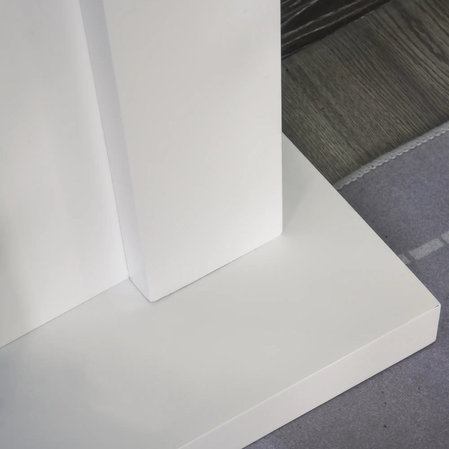 HOMCOM Electric Fireplace Suites & Mantelpiece w/LED Flames Remote Marble Stone Curved Surround Intelligent Safe