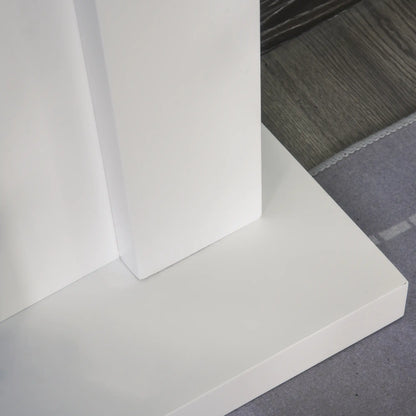 HOMCOM Electric Fireplace Suites & Mantelpiece w/LED Flames Remote Marble Stone Curved Surround Intelligent Safe