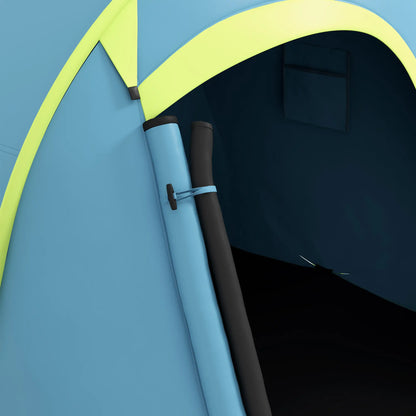 Outsunny Two-Man Pop-Up Camping Dome Tent with Accessories - Blue