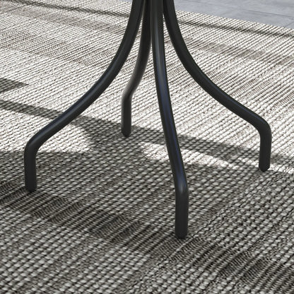 Outsunny Φ66cm Galvanised Steel Outdoor Round Garden Table - Grey