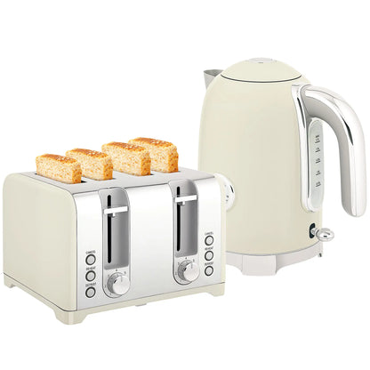 HOMCOM Retro 3000W Kettle and Toaster Kitchen Set