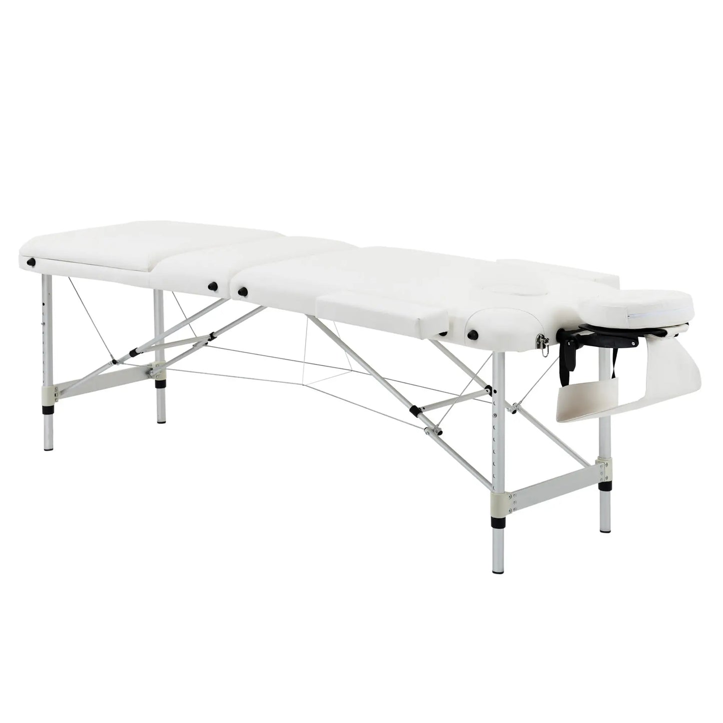 HOMCOM Foldable Massage & Relaxation Table Professional Salon SPA Facial Couch Bed White