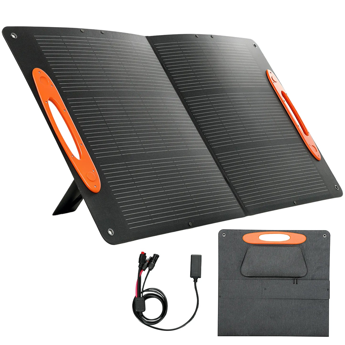 HOMCOM 100W Portable Solar Panel, Foldable Solar Charger with USB-A & USB-C Fast Charging Output, IP67 Waterproof