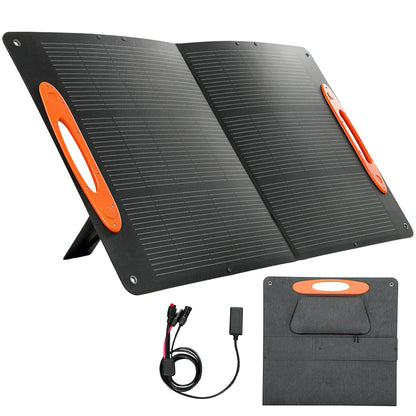 HOMCOM 100W Portable Solar Panel, Foldable Solar Charger with USB-A & USB-C Fast Charging Output, IP67 Waterproof
