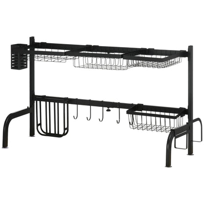 Adjustable Dish Drainer Over The Sink Drying Rack