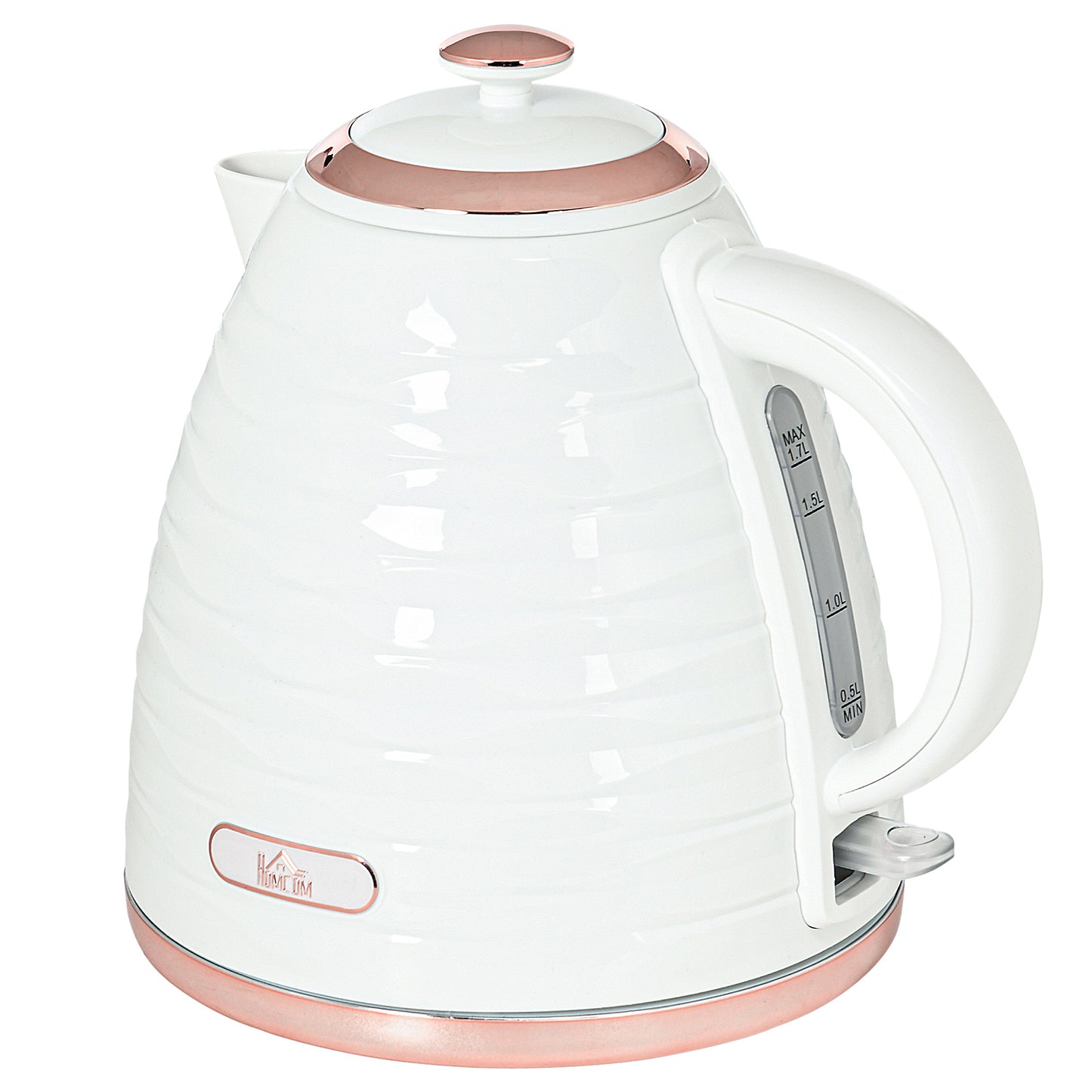 HOMCOM Kitchen 3kW Rapid Fast Boil Honeycomb Kettle - Cream