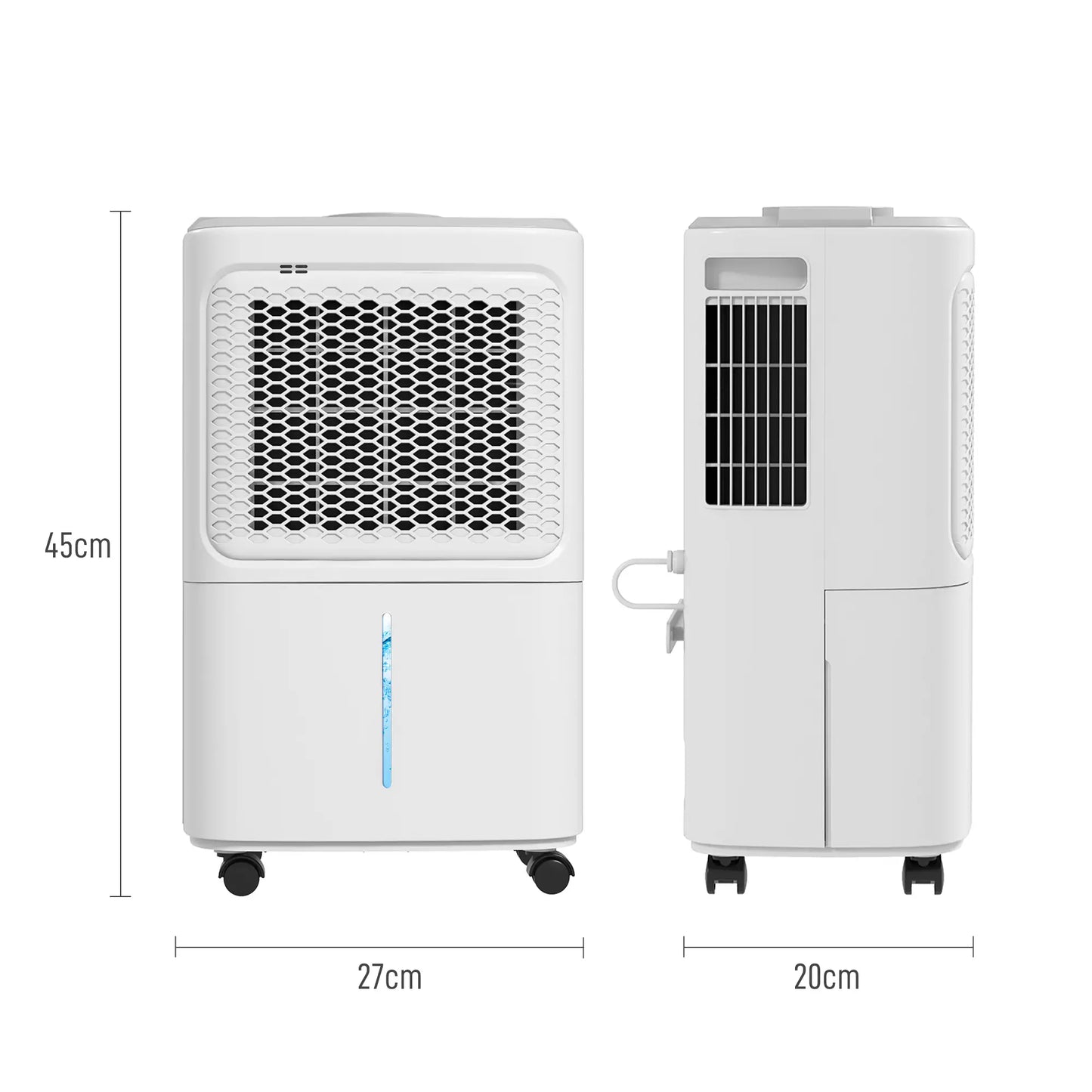 HOMCOM 12L Dehumidifier Air Purifier with Touch Panel LED Screen - White