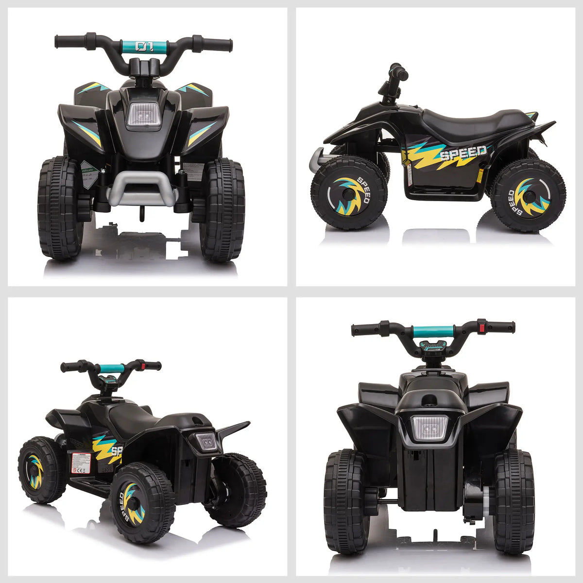 HOMCOM 6V Kids Electric Ride on Car Forward Reverse Functions for Toddlers Aged 18-36 Months, Black