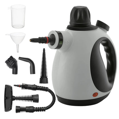 HOMCOM Handheld Steam Cleaner for Chemical Free Cleaning, Portable Multi-Purpose Steamer with 9 Pcs Accessory