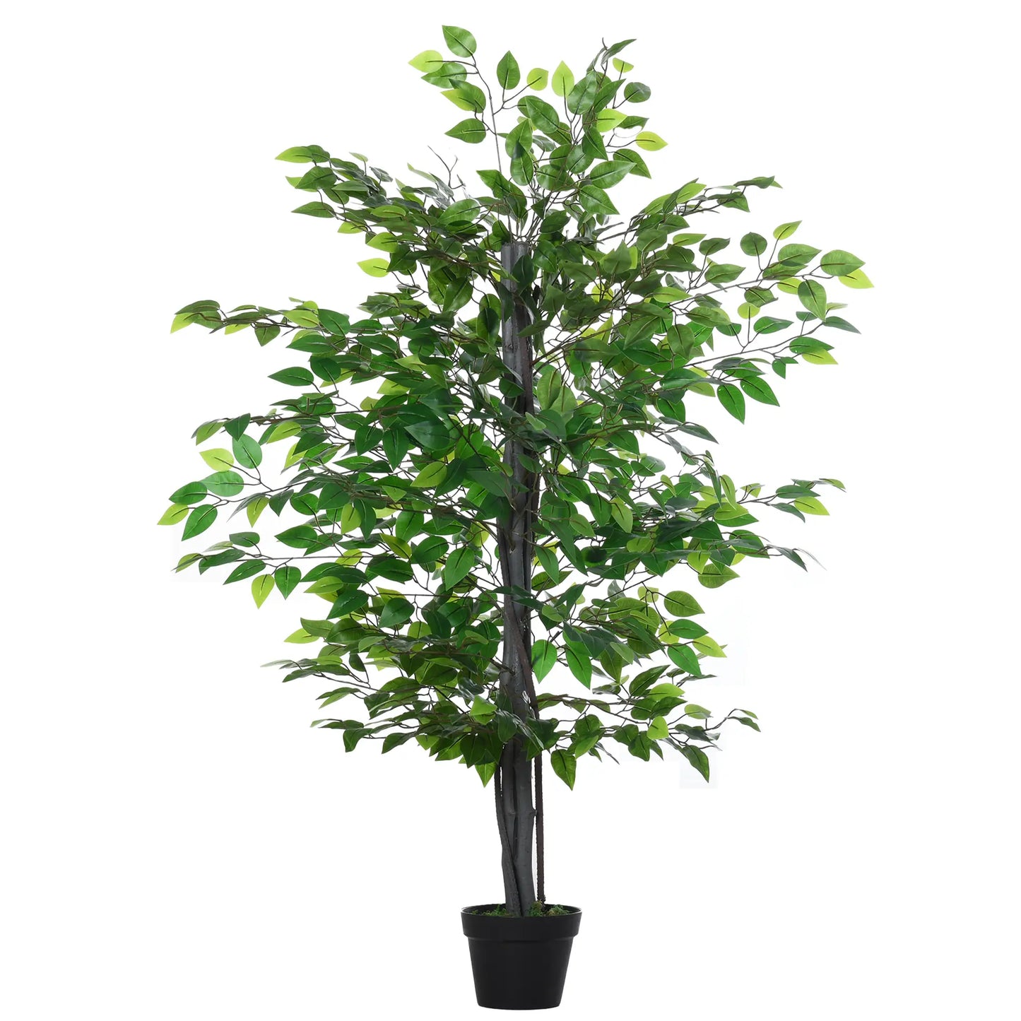 Outsunny Artificial Banyan Tree in Pot, Fake Plant for Home Indoor Decor, 90cm