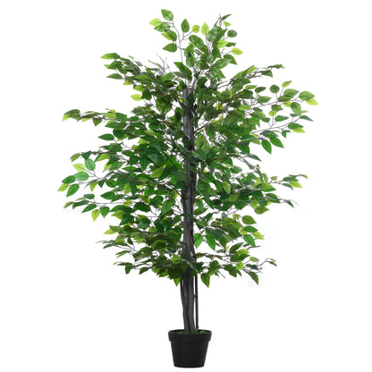 Outsunny Artificial Banyan Tree in Pot, Fake Plant for Home Indoor Decor, 90cm