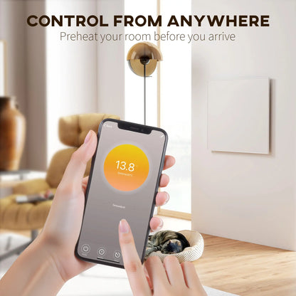 HOMCOM Wifi Smart Electric Heater, Far Infrared, Wall Mounted - 520W