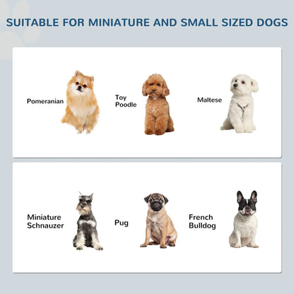 PawHut Raised Dog Feeding Bowls with Stand, Stainless Steel for Extra Small & Small Dog - Grey