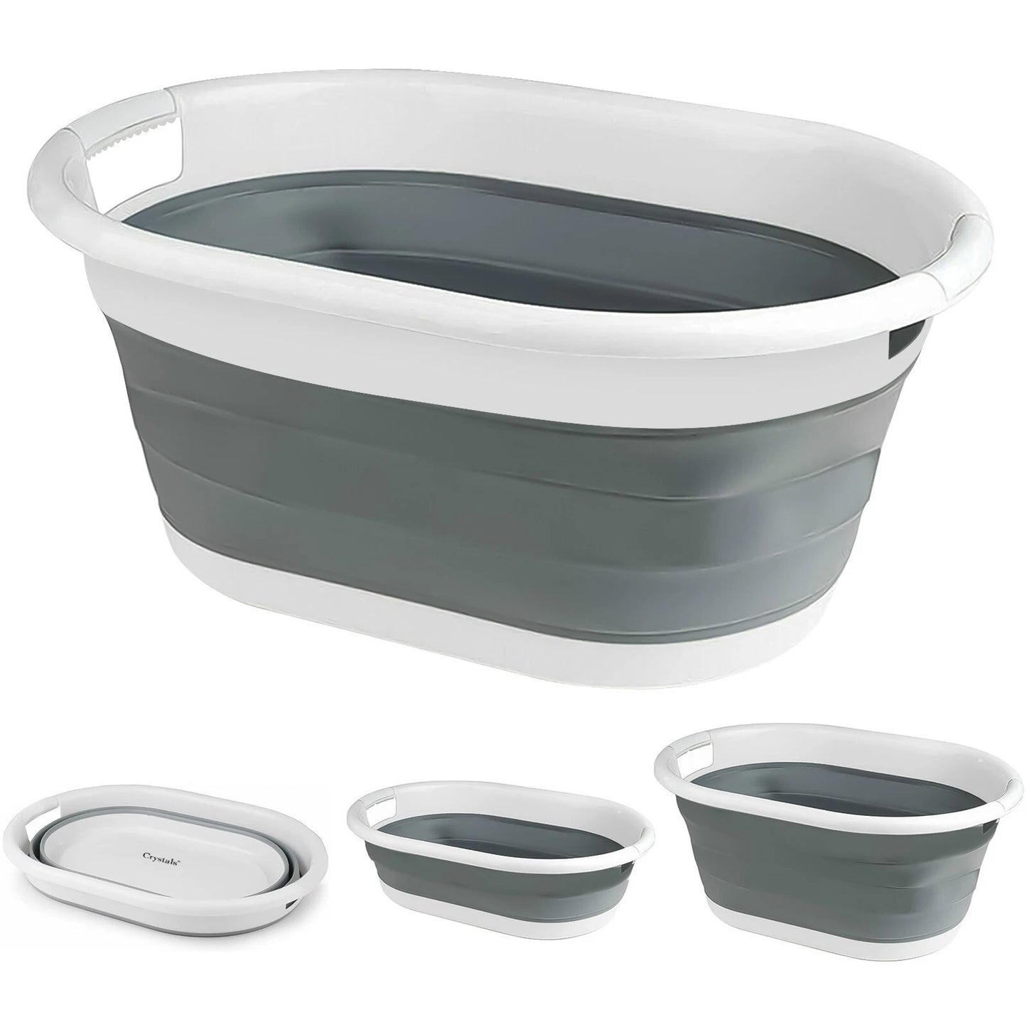 Crystals Collapsible Laundry Basket Foldable Compact Washing Cloth Storage Bin Large
