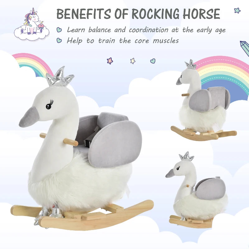 Cute baby rocking horse for safe indoor play