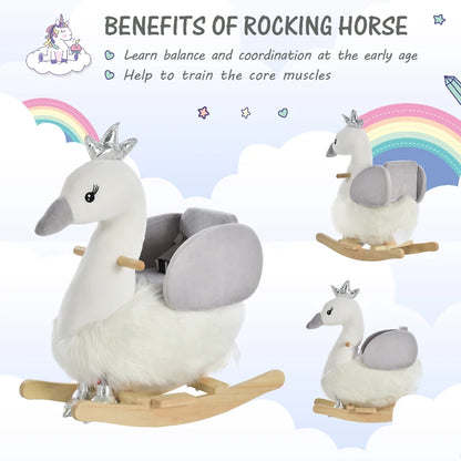 Cute baby rocking horse for safe indoor play