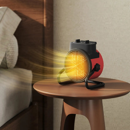 HOMCOM 2000W Portable Ceramic Electric Space Heater with Fan - Red