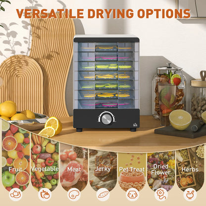 HOMCOM Seven Tray, 40-70°C Kitchen Food Dehydrator - White
