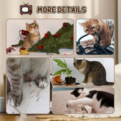 PawHut TV-Shaped Scratching Board with Scratcher, Catnip, Toy Rat, Cat Scratcher for Indoor Cats