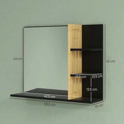 Decorative bamboo mirror for a rustic look