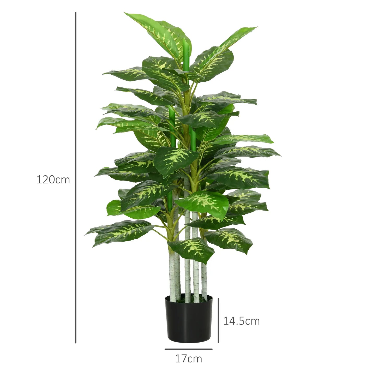 HOMCOM Artificial Evergreen Tree Fake Decorative Plant in Nursery Pot for Indoor Decor