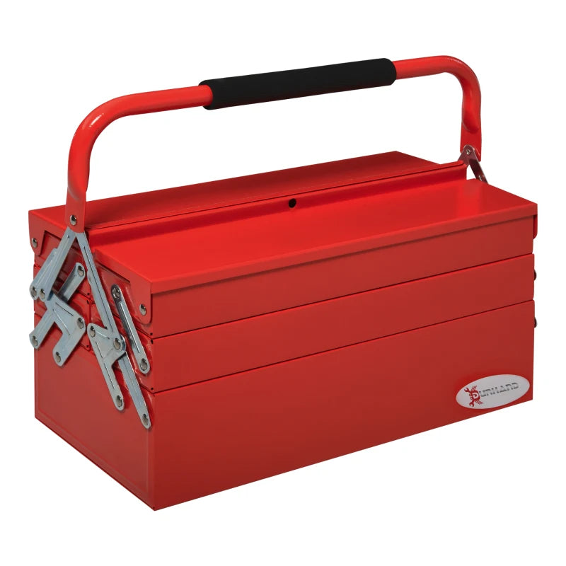 Durable metal tool box for organized storage