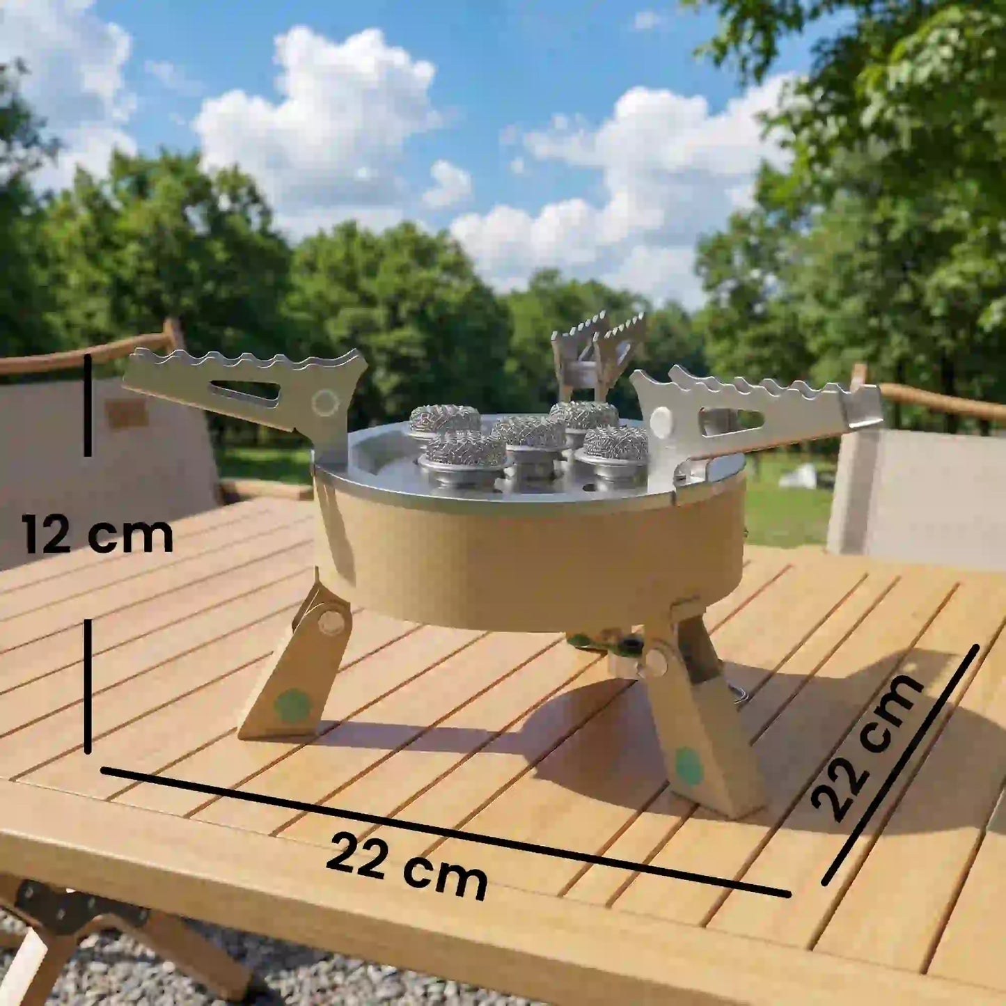 Outsunny 7000W Camping Stove with Piezo Ignition, High Power Gas Stove with 50kg Capacity for Outdoor Hiking