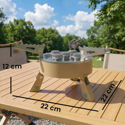 Outsunny 7000W Camping Stove with Piezo Ignition, High Power Gas Stove with 50kg Capacity for Outdoor Hiking