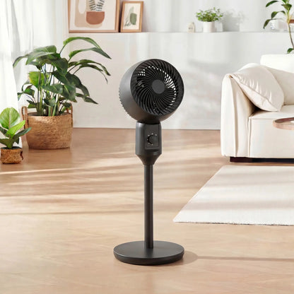 HOMCOM Air Circulator Fan Pedestal Cooling Fan with 3 Speed & Carry Handle, Black