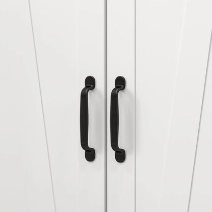HOMCOM Multi-Storage Farmhouse Style Kitchen Cabinet - White