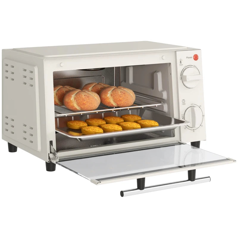 Electric Grill Toaster Oven 750W Cream
