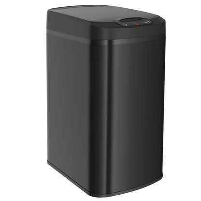 HOMCOM 12L Motion Sensor Bin, Automatic Touchless Kitchen Bin with Fingerprint Resistant Stainless Steel, Black