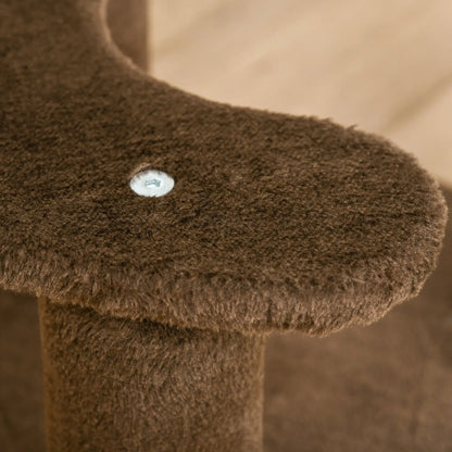 PawHut 65cm Cat Tree, Cat Tower for Kittens, Small Cat Condo with Sisal Scratching Posts, Hanging Rope - Brown