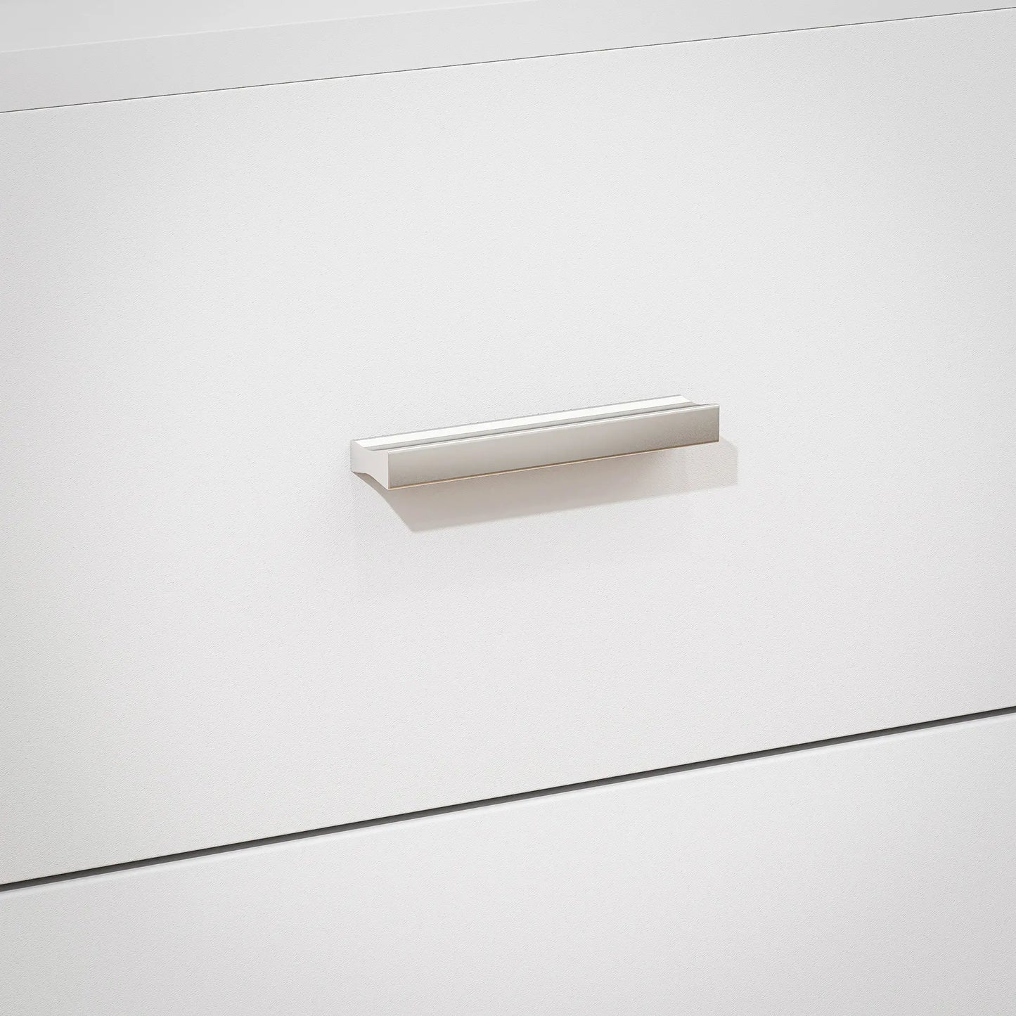 HOMCOM Modern Bedside Table, Beside Cabinet with 2 Drawers for Bedroom, Living Room, White