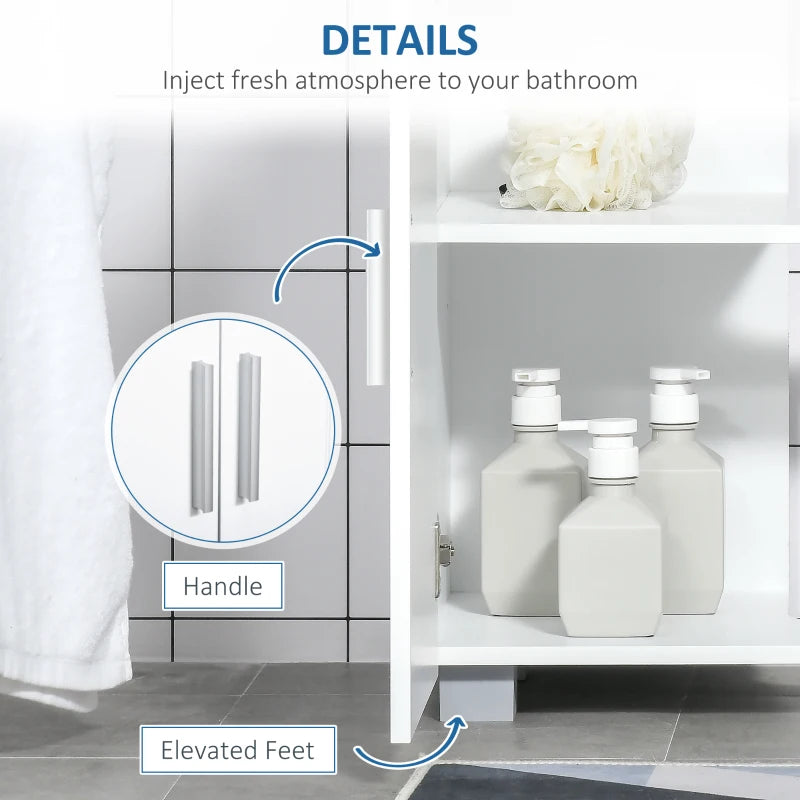 Functional under-sink cabinet with MDF finish
