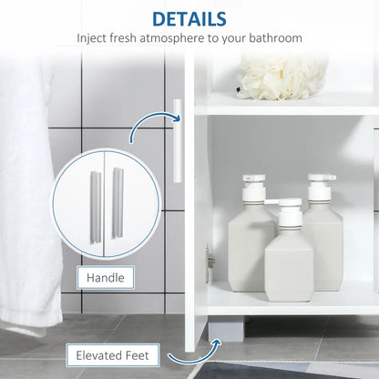 Functional under-sink cabinet with MDF finish