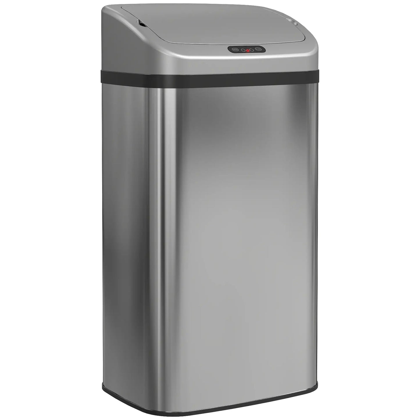 HOMCOM 48L Stainless Steel Kitchen Rubbish Sensor Bin - Silver-Tone