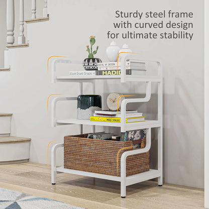 HOMCOM 3-Tier Printer Stand with Storage Shelves, Printer Table, Printer Shelf for Home Office