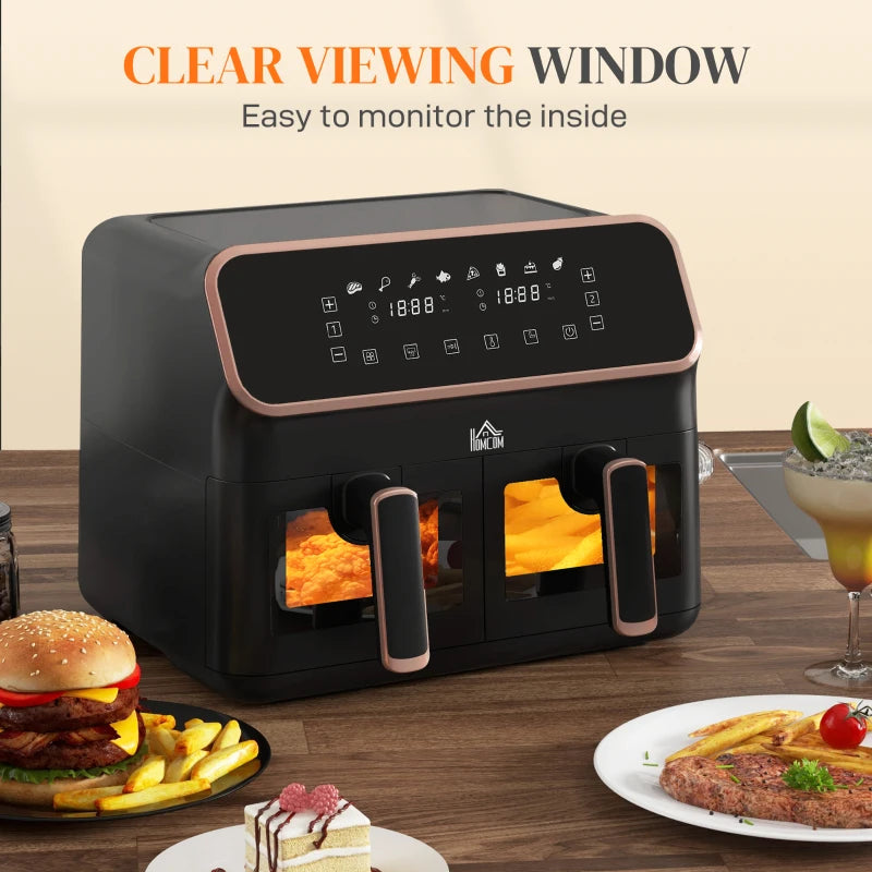 Gold Tone Basket Air Fryer with Sync Function
