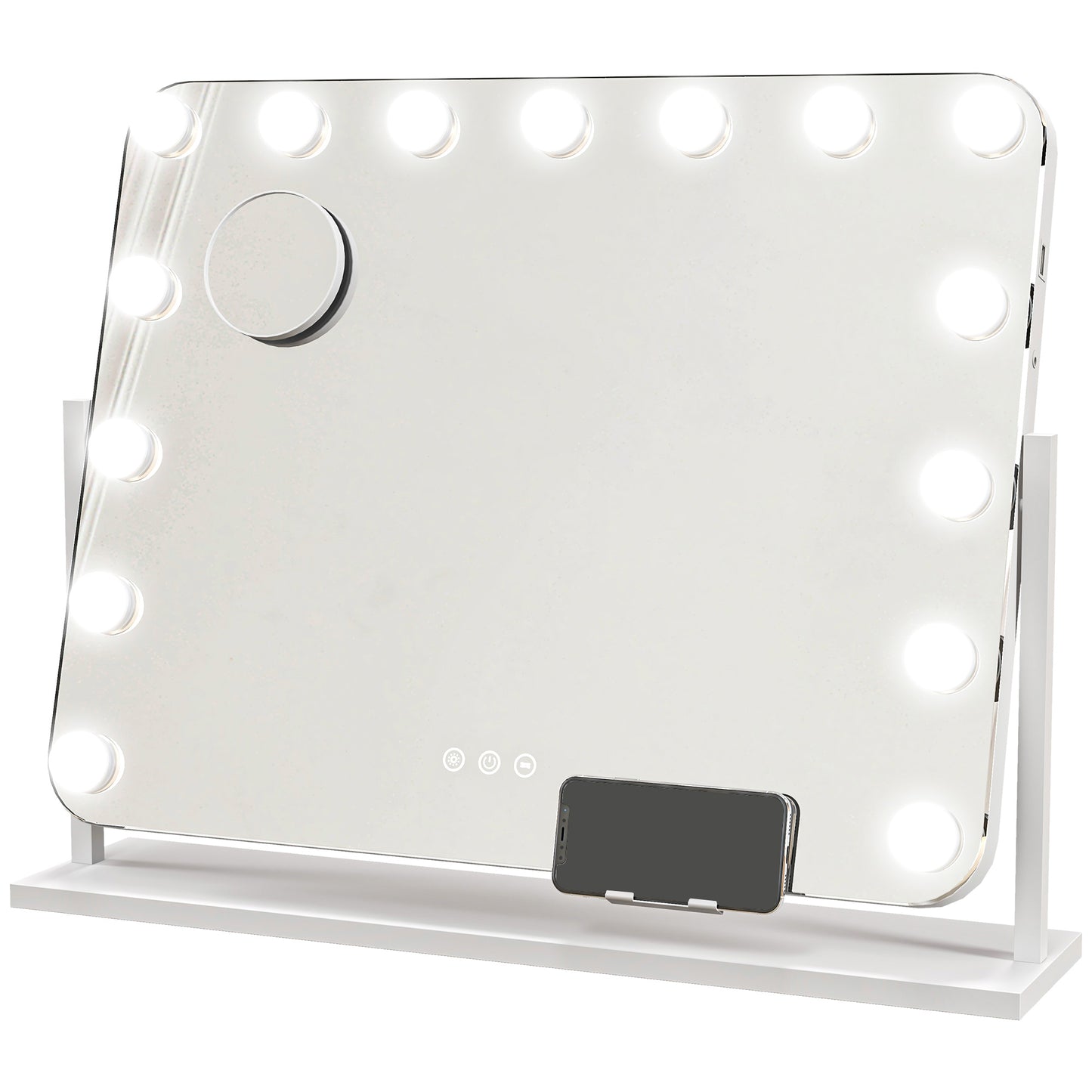 HOMCOM 14 LED Bulb Tabletop Makeup Mirror, with Adjustable Settings