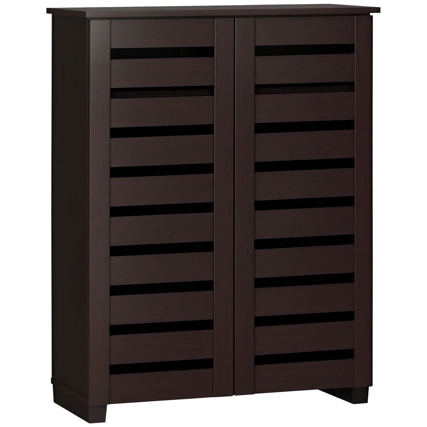 HOMCOM 15 Shoe Storage Organiser Cabinet, Floor Mount - Wood-Effect