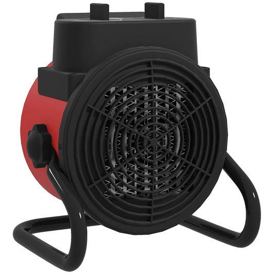 HOMCOM 2000W Portable Ceramic Electric Space Heater with Fan - Red