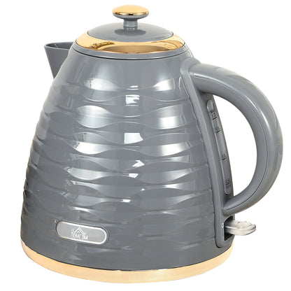 HOMCOM 3kW Kitchen Rapid Boil Honeycomb Kettle, 1.7l - Grey