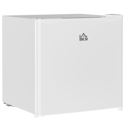 HOMCOM 46 Litre Table Top Mini Fridge, Small Fridge with Ice Box, Reversible Door, Adjustable Temperature, Cream